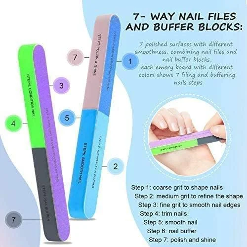 سوهان ناخن پریمیفای، سوهان و بافر حرفه ای 6 مرحله ای، بلوک های بافر 7 طرفه ناخن، سوهان سمباده ای قابل شستشو برای ابزارهای مانیکور و مانیکور آرایشی سوهان ناخن پریمیفای، سوهان و بافر حرفه ای 6 مرحله ای، بلوک های بافر 7 طرفه ناخن، سوهان سمباده ای قابل شستشو برای ابزارهای مانیکور و مانیکور آرایشی