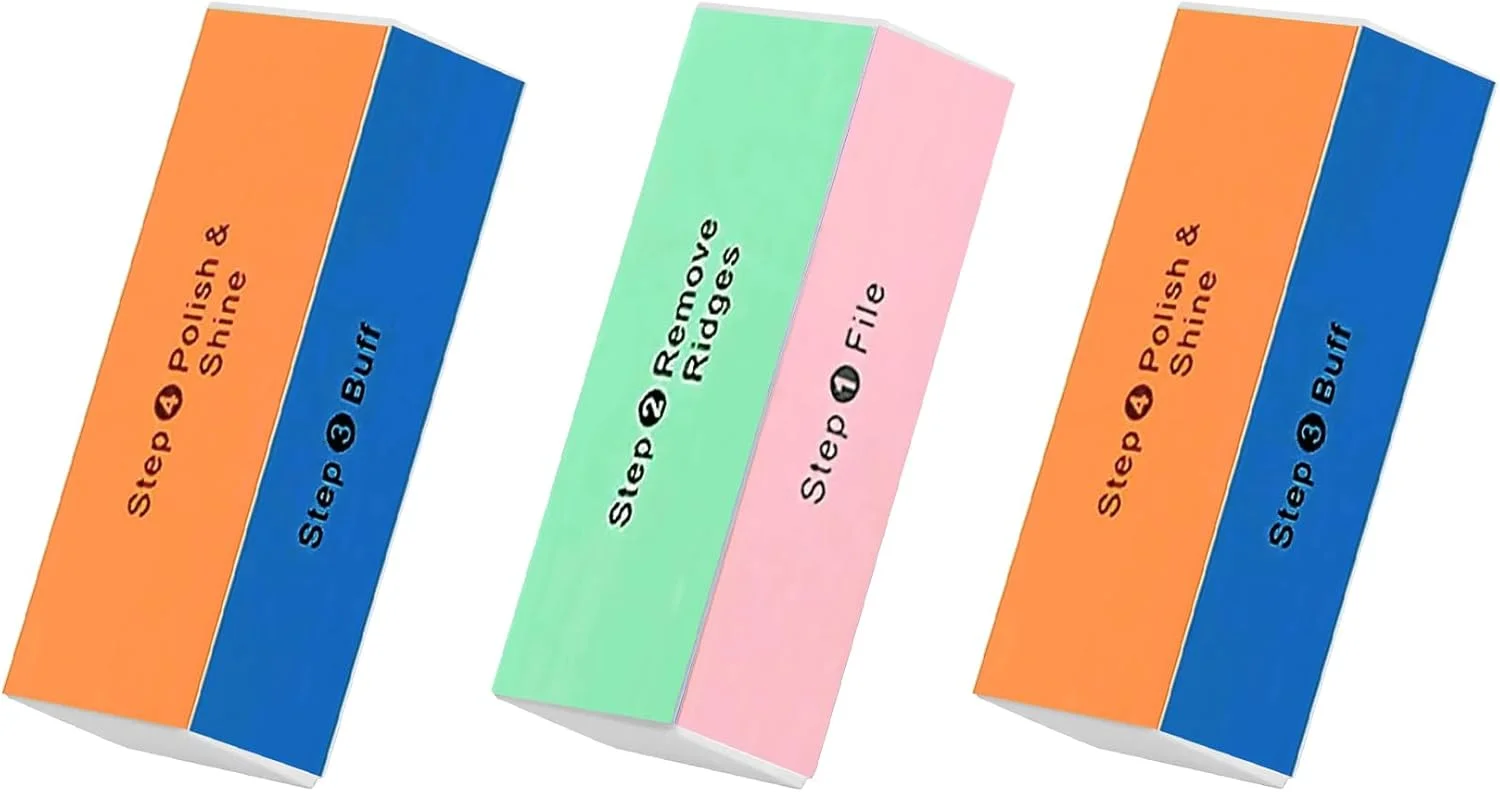 بلاک براق کننده 4 طرفه سافت اِن استایل / بافر براق کننده ناخن 4 مرحله ای 3 عددی بلاک براق کننده 4 طرفه سافت اِن استایل / بافر براق کننده ناخن 4 مرحله ای 3 عددی