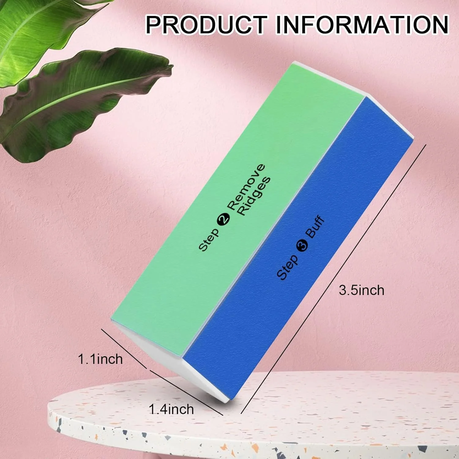 بلاک براق کننده 4 طرفه سافت اِن استایل / بافر براق کننده ناخن 4 مرحله ای 3 عددی