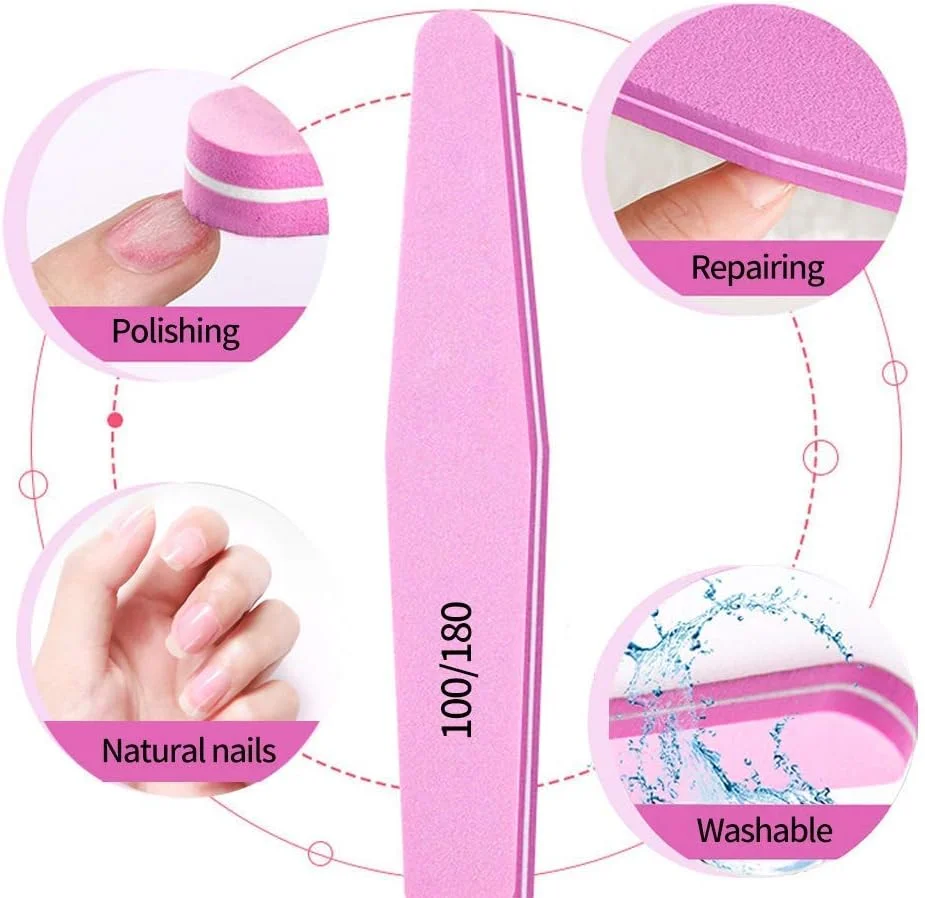 بافر نرم ناخن سمیناخ 20 عددی، سوهان اسفنجی ناخن، بافر نرم هنر ناخن، قابل شستشو، دو طرفه، سمباده 100/180، بافر ناخن (چند رنگ) بافر نرم ناخن سمیناخ 20 عددی، سوهان اسفنجی ناخن، بافر نرم هنر ناخن، قابل شستشو، دو طرفه، سمباده 100/180، بافر ناخن (چند رنگ)