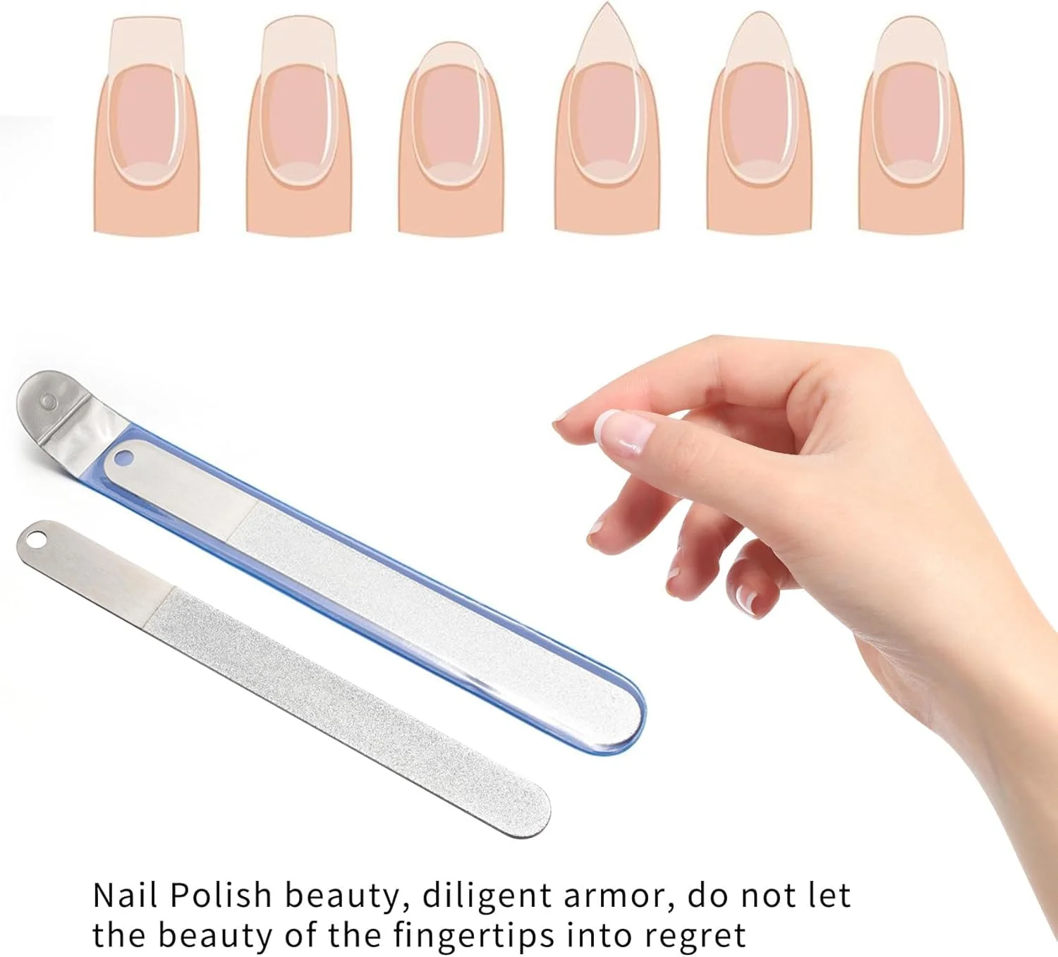 سوهان ناخن الماسه برای انگشتان دست و پا، سوهان ناخن استیل ضد زنگ برای مانیکور و پدیکور، بافر ناخن فلزی دو طرفه برای زنان و مردان، ابزار مراقبت از ناخن قابل استفاده مجدد و قابل شستشو سوهان ناخن الماسه برای انگشتان دست و پا، سوهان ناخن استیل ضد زنگ برای مانیکور و پدیکور، بافر ناخن فلزی دو طرفه برای زنان و مردان، ابزار مراقبت از ناخن قابل استفاده مجدد و قابل شستشو