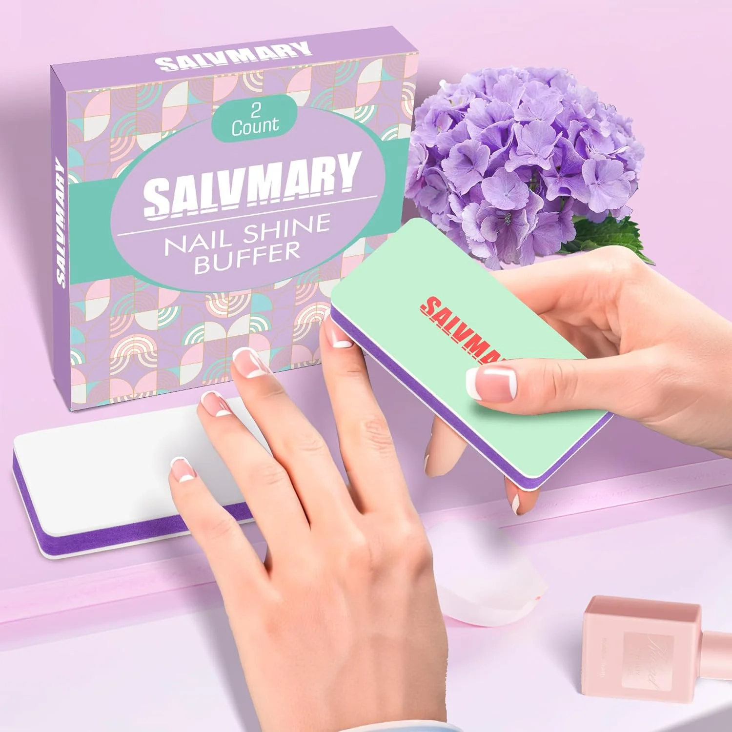 بلاک براق کننده ناخن سالوماری - سوهان پولیش اسفنجی براق کننده ناخن دو طرفه با درجه زبری 400/3000، ابزار مانیکور و طراحی ناخن، 2 عدد بلاک براق کننده ناخن سالوماری - سوهان پولیش اسفنجی براق کننده ناخن دو طرفه با درجه زبری 400/3000، ابزار مانیکور و طراحی ناخن، 2 عدد