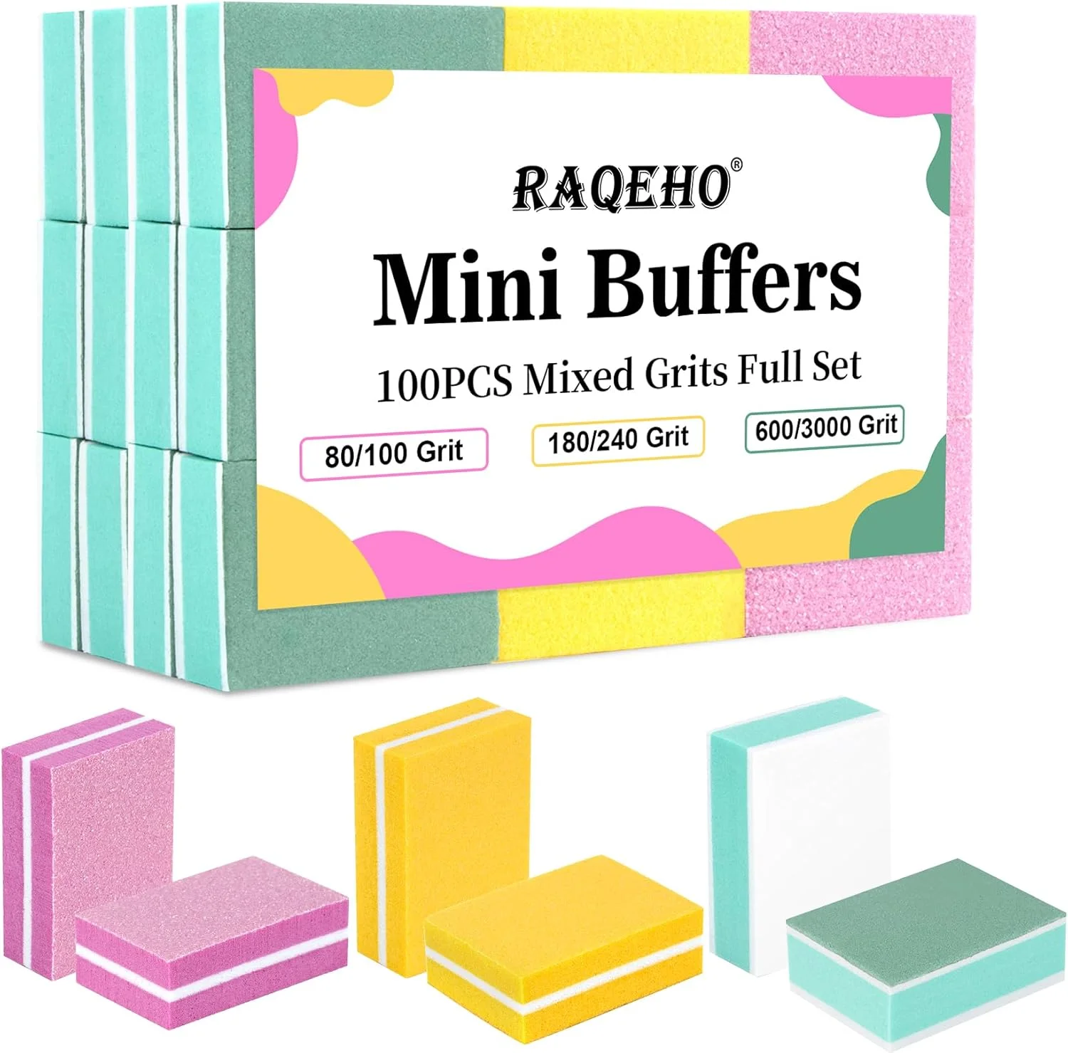 بلاک بافر ناخن RAQEHO بسته 100 عددی - درجه زبری 80/100/180/240/3000، سوهان ناخن مینی پرداخت کننده limas para uñAs عمده، سوهان ناخن انگشت، بافر ناخن قابل حمل و کیت کامل براق کننده برای ناخن های اکریلیک، ژل و طبیعی بلاک بافر ناخن RAQEHO بسته 100 عددی - درجه زبری 80/100/180/240/3000، سوهان ناخن مینی پرداخت کننده limas para uñAs عمده، سوهان ناخن انگشت، بافر ناخن قابل حمل و کیت کامل براق کننده برای ناخن های اکریلیک، ژل و طبیعی