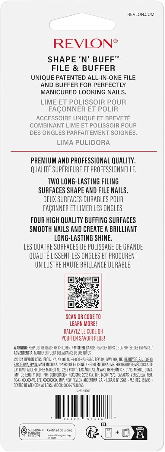 بافر ناخن همه کاره رولون مدل Shape-N-Buff، برای شکل دادن، سوهان کشیدن، صاف و براق کردن ناخن بافر ناخن همه کاره رولون مدل Shape-N-Buff، برای شکل دادن، سوهان کشیدن، صاف و براق کردن ناخن