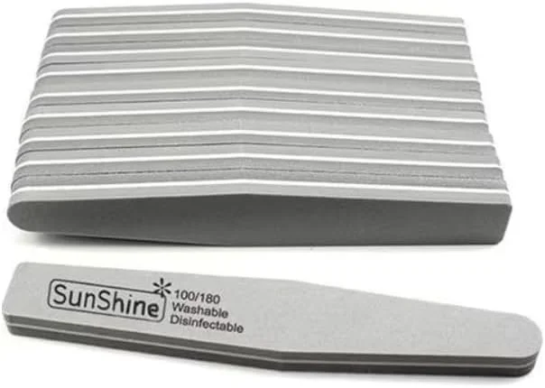 بافر ناخن حرفه ای Sunshine مثلثی گریت 100/180 خاکستری 10 عدد در بسته بافر ناخن حرفه ای Sunshine مثلثی گریت 100/180 خاکستری 10 عدد در بسته