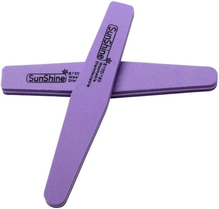 بافر ناخن حرفه ای سانشاین مثلثی گریت 100/180 بنفش 10 عدد در بسته