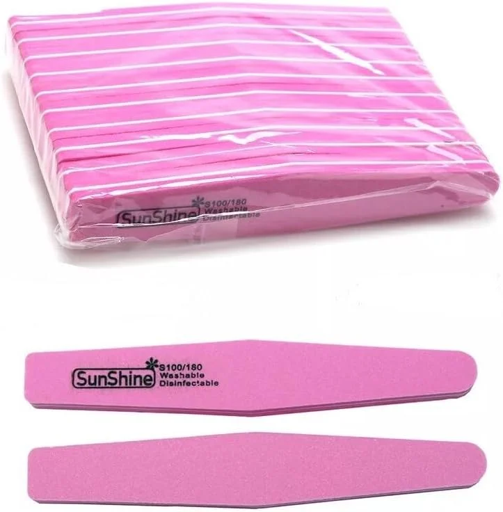 بافر ناخن حرفه ای سانشاین با درجه زبری 100/180 - سوهان ناخن دو طرفه مثلثی - بسته 10 عددی صورتی برای مانیکور و پدیکور - صاف، شکل دهی و براق کردن ناخن ها - ایده آل برای استفاده در سالن و منزل بافر ناخن حرفه ای سانشاین با درجه زبری 100/180 - سوهان ناخن دو طرفه مثلثی - بسته 10 عددی صورتی برای مانیکور و پدیکور - صاف، شکل دهی و براق کردن ناخن ها - ایده آل برای استفاده در سالن و منزل