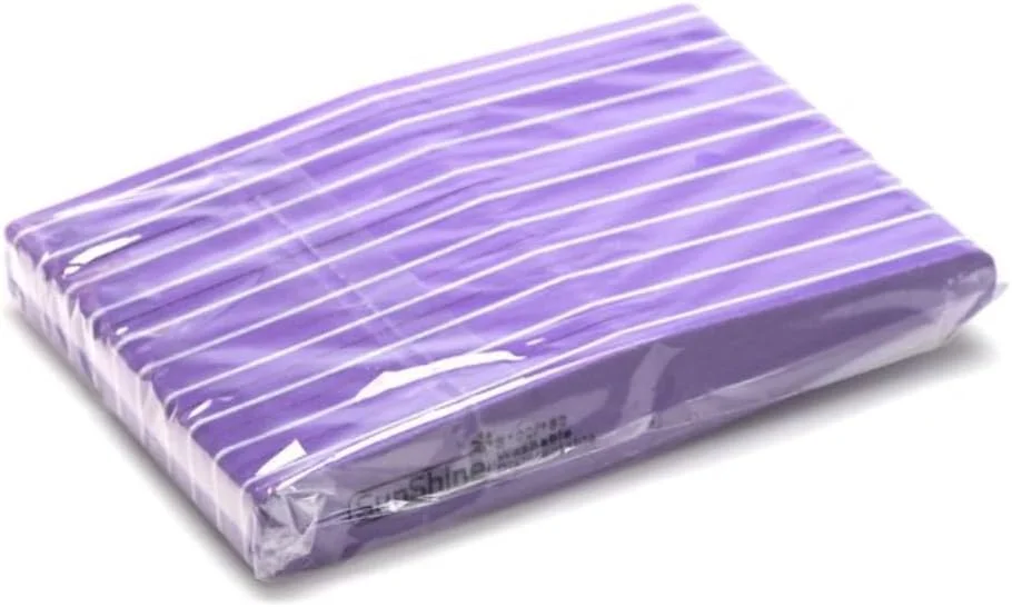 بافر ناخن حرفه ای سانشاین مثلثی گریت 100/180 بنفش 10 عدد در بسته