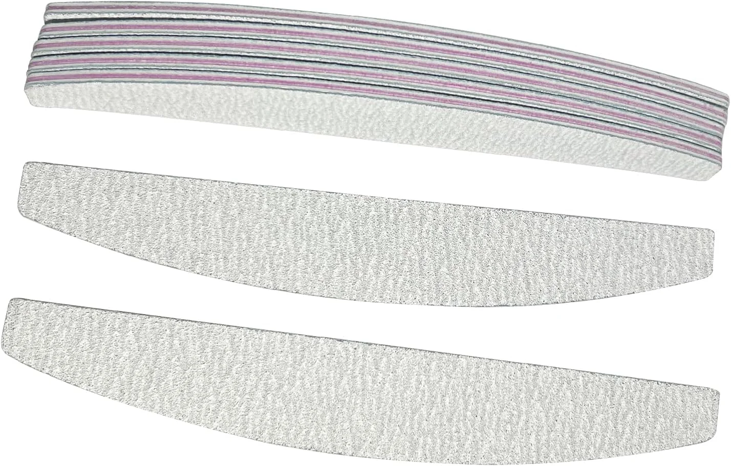 سوهان ناخن حرفه ای 10 عددی، سوهان و بافر ناخن با درجه زبری 100/180، تخته های دو طرفه قابل استفاده مجدد، ابزار مانیکور پدیکور ناخن برای ناخن های طبیعی، مصنوعی و اکریلیک