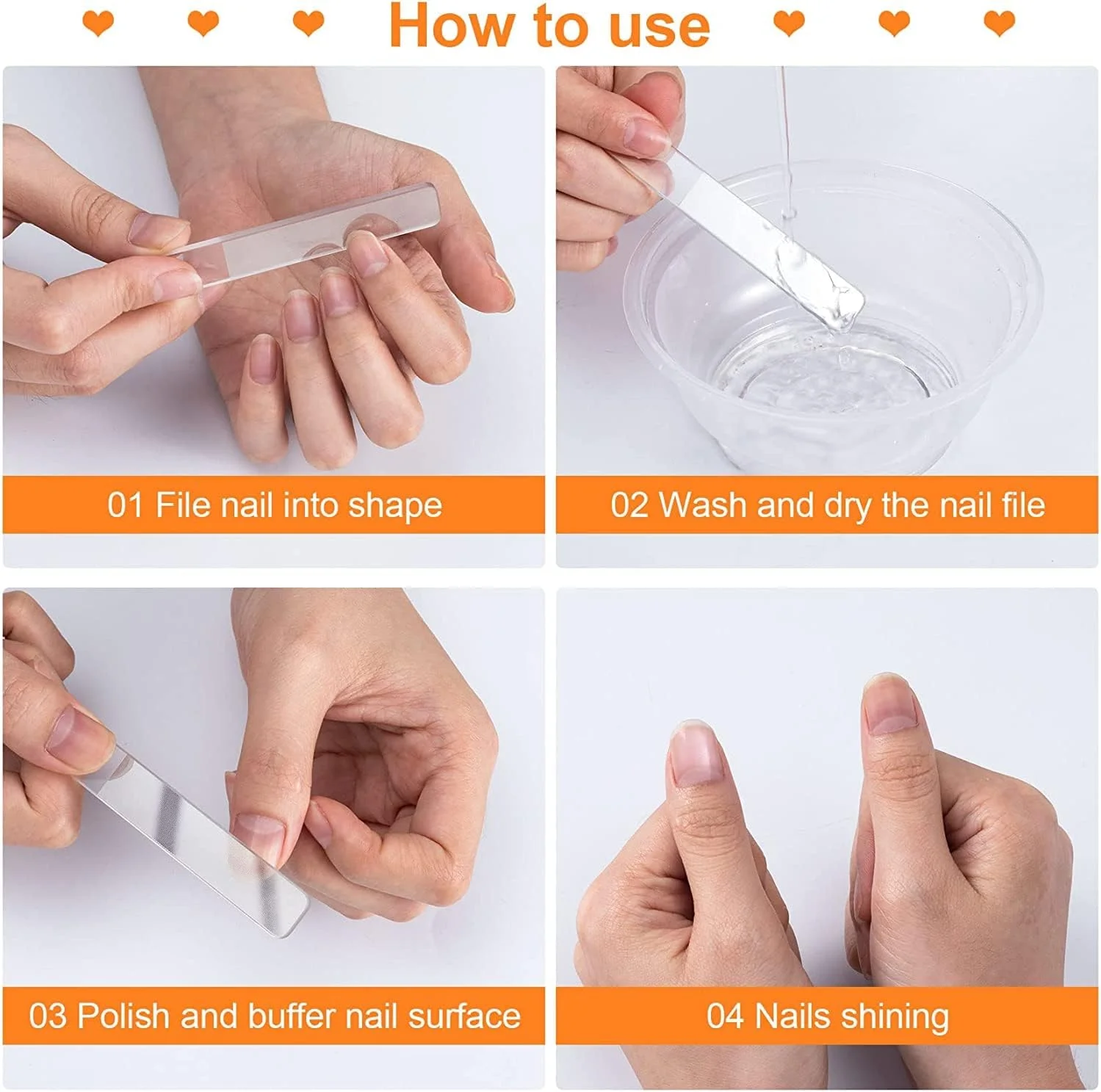 سوهان ناخن شیشه ای SYOSI، سوهان ناخن شیشه ای برای ناخن های طبیعی، بافرهای نانو ناخن، پولیشر براق کننده کریستالی، کیت ابزار مانیکور حرفه ای برای مراقبت از ناخن های اکریلیک، 4 عدد