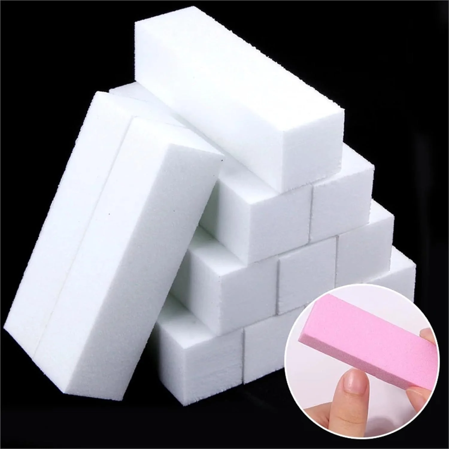 بلاک بافر ناخن 30 عددی، سوهان ناخن حرفه ای، بلاک پولیشر، سوهان های پدیکور مانیکور، اسفنج پولیش سنباده (زرد)