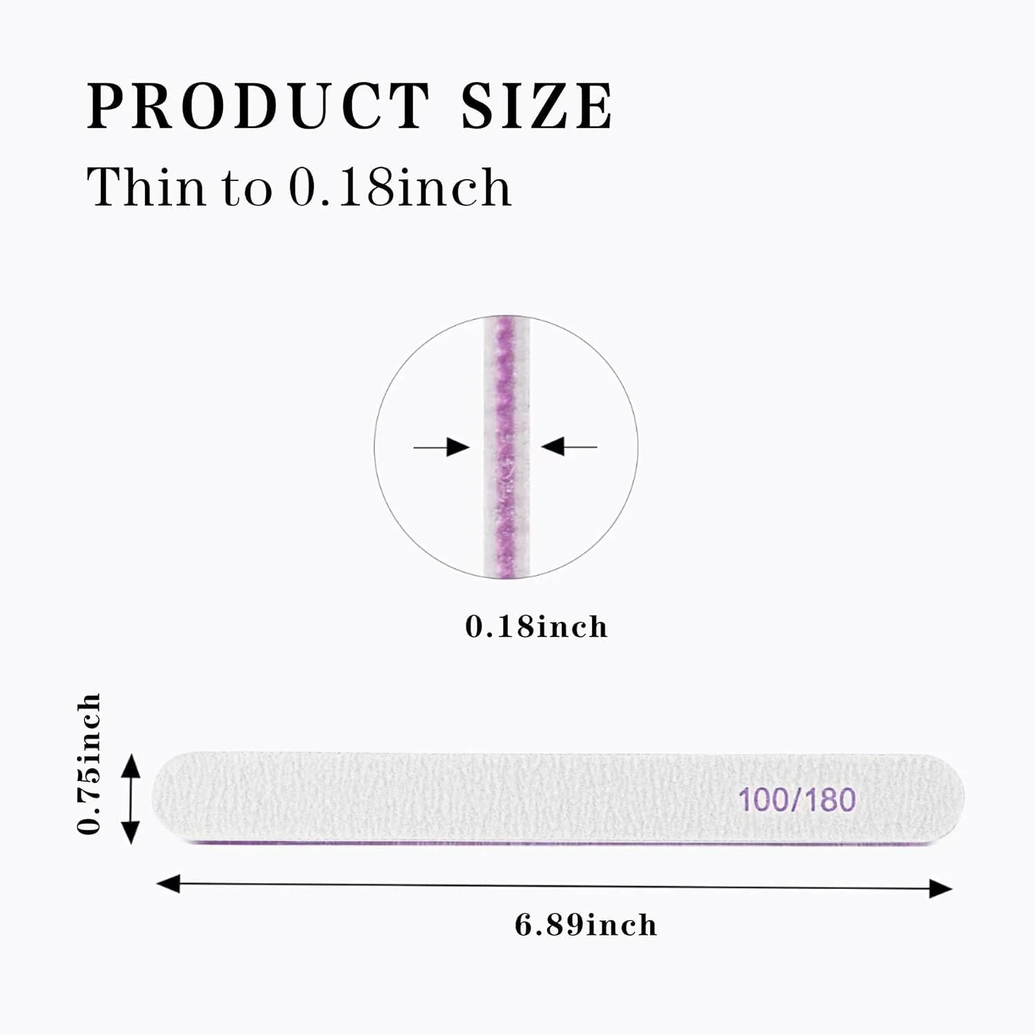 ست 10 عددی سوهان ناخن، سوهان و بافر ناخن، سوهان ناخن حرفه ای، دو طرفه درجه زبری 100/180، یکبار مصرف و قابل استفاده مجدد، برای تکنسین های ناخن، کاربران مانیکور خانگی