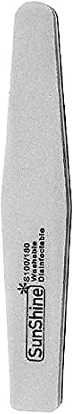 ۱۰ عدد - (۱ بسته) سوهان ناخن، بلاک سمباده، اسفنجی ۱۰۰/۱۸۰، قابل شستشو، پولیش ناخن، بافر سمباده، لوازم جانبی مانیکور ناخن - خاکستری