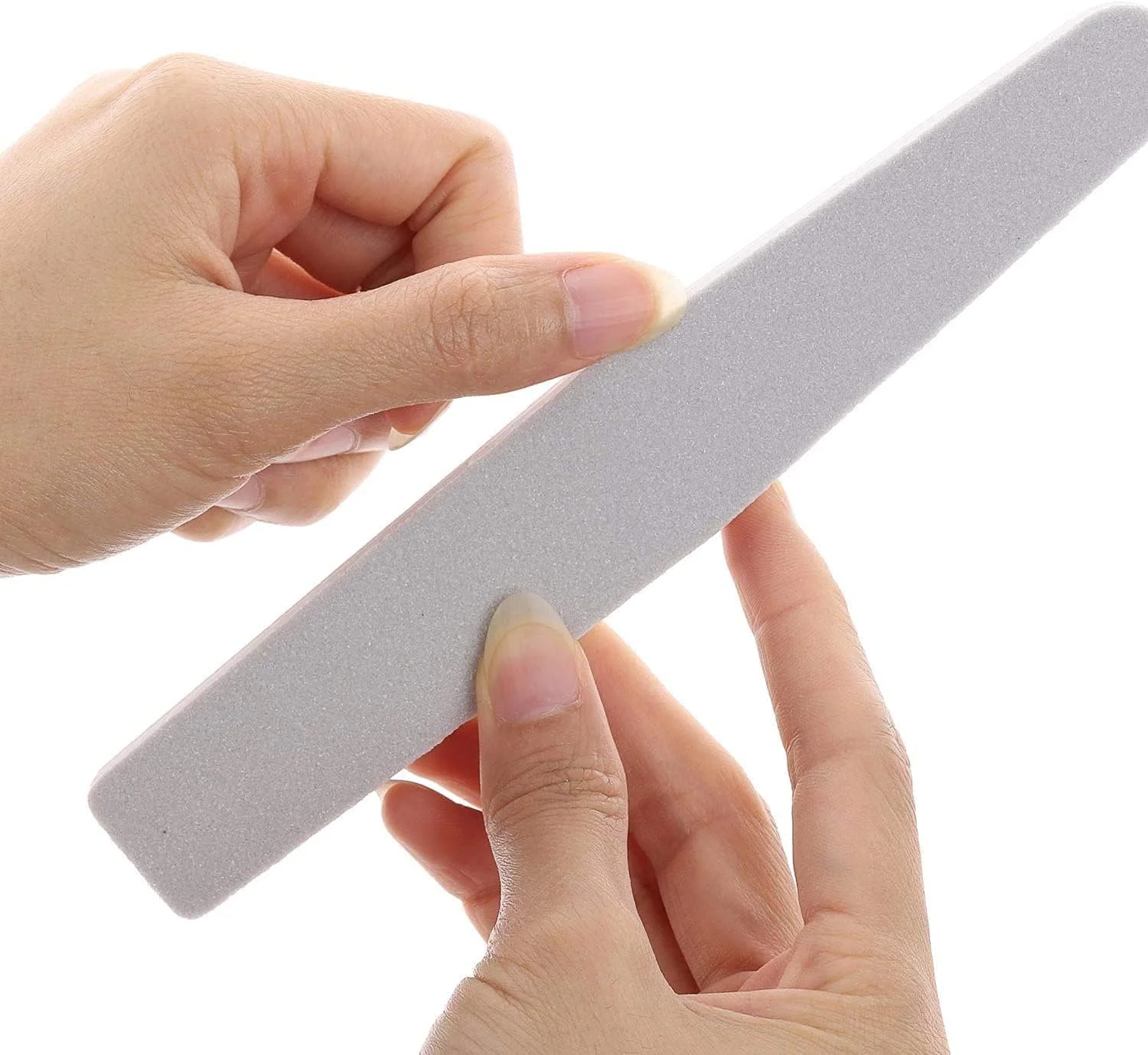 ۱۰ عدد - (۱ بسته) سوهان ناخن، بلاک سمباده، اسفنجی ۱۰۰/۱۸۰، قابل شستشو، پولیش ناخن، بافر سمباده، لوازم جانبی مانیکور ناخن - خاکستری