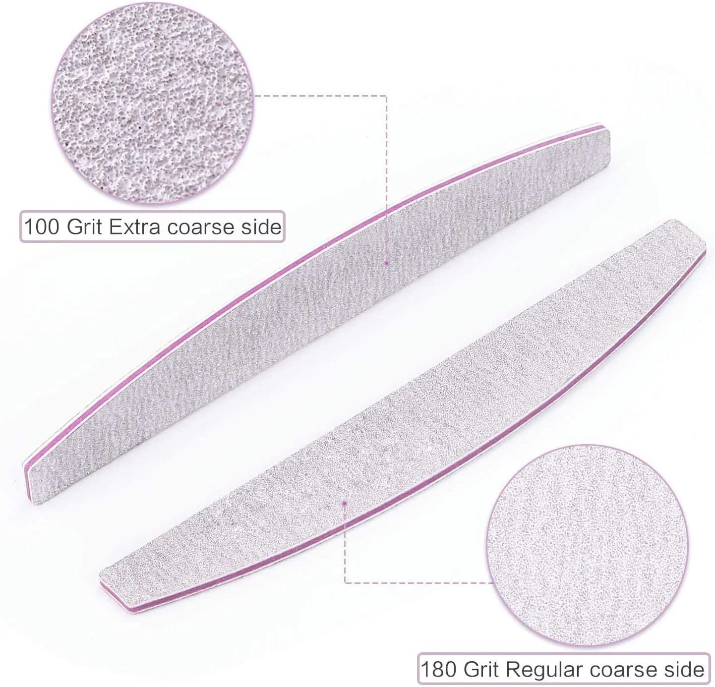 ست سوهان ناخن 8 عددی Premify، سوهان ناخن دو طرفه 100/180 با قابلیت شستشو، ابزار مانیکور سوهان ناخن برای درخشان کردن ناخن ها، به ناخن های خود با لبه های صاف فرم دهید