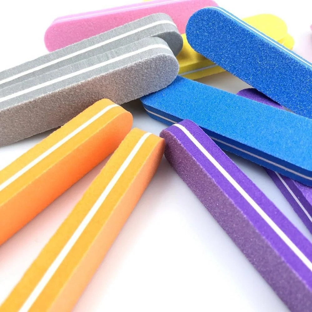 بافر ناخن 20 عددی برای ابزار مانیکور و طراحی ناخن اکریلیک، آبی