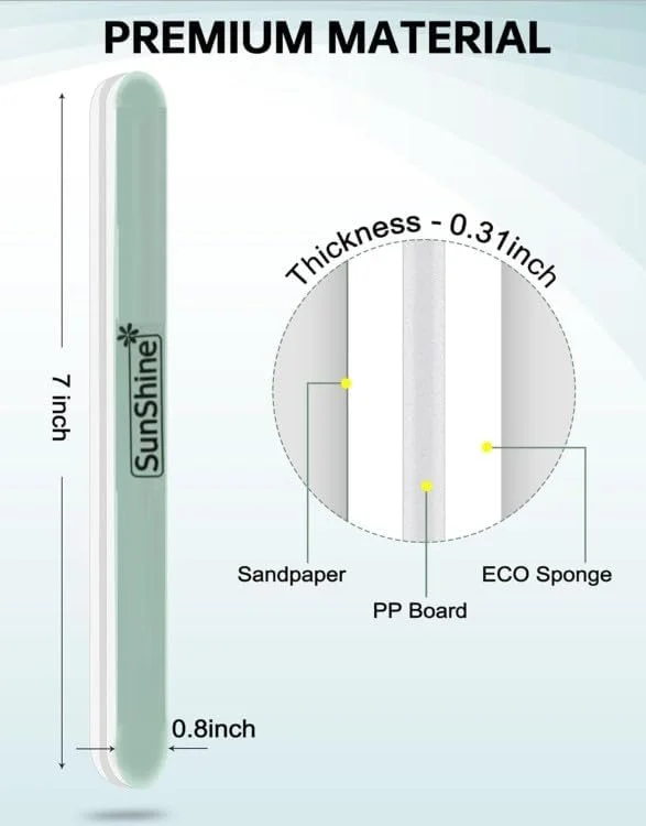 بافر ناخن مینی 150 عددی، پولیشر دو طرفه با گریت 600/3000، بافر و براق کننده ناخن، سوهان بافر ناخن، سبز (8.50 سانتی متر، 150 عدد) بافر ناخن مینی 150 عددی، پولیشر دو طرفه با گریت 600/3000، بافر و براق کننده ناخن، سوهان بافر ناخن، سبز (8.50 سانتی متر، 150 عدد)