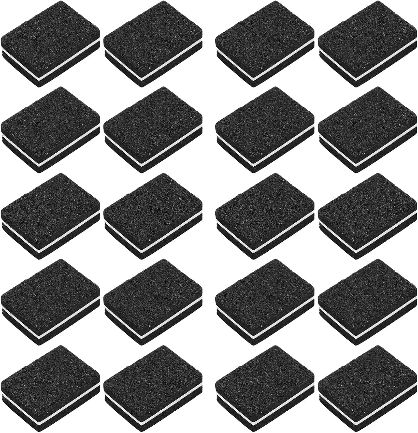 OSALADI 50 عدد پولیش ناخن سمباده ای، مینی بافر ناخن 4 طرفه، بلوک سمباده ای، سوهان ناخن اسفنجی برای کیت طراحی ناخن اکریلیک، ابزار مانیکور، مشکی