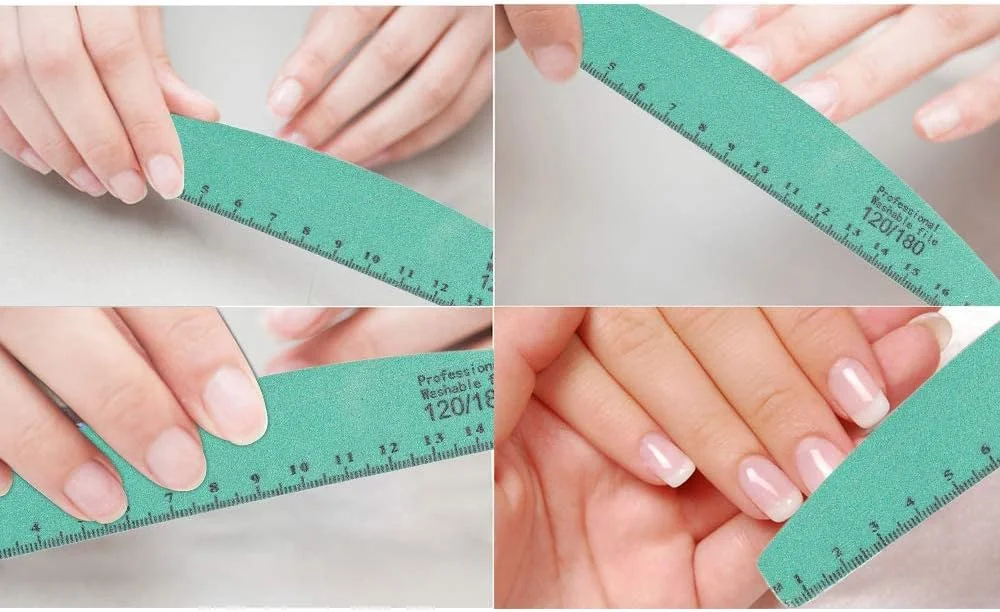 سوهان ناخن 5 عددی LA PERLA TECH با مقیاس خط کشی 100/180، سوهان ناخن سنباده ای، پولیش، سمباده ضخیم، بافر ناخن، قابل شستشو، ابزار مانیکور، مناسب استفاده در سالن