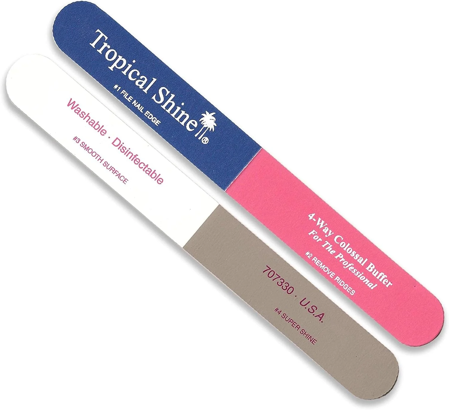 بافر چهار طرفه بزرگ Tropical Shine - زبری متوسط، نرم و براق کننده - یک عدد سوهان