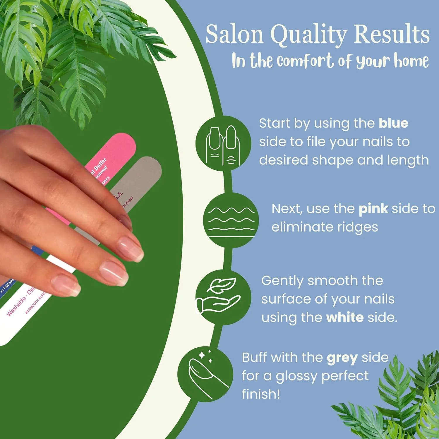 بافر ناخن بزرگ چهار طرفه تروپیکال شاین