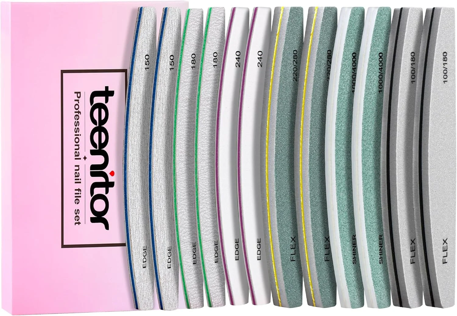 مجموعه سوهان و بافر ناخن Teenitor، 2 ست بافر ناخن، سوهان ناخن برای ناخن های طبیعی، سوهان سمباده ای برای ناخن ها، کیت بافر و براق کننده ناخن، سوهان ناخن اکریلیک 100/180، سوهان ناخن انگشتی برای زنان مجموعه سوهان و بافر ناخن Teenitor، 2 ست بافر ناخن، سوهان ناخن برای ناخن های طبیعی، سوهان سمباده ای برای ناخن ها، کیت بافر و براق کننده ناخن، سوهان ناخن اکریلیک 100/180، سوهان ناخن انگشتی برای زنان