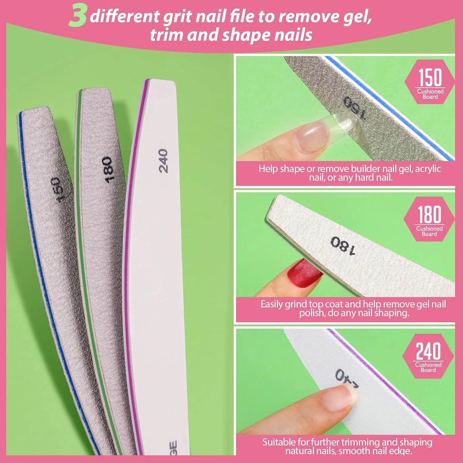 مجموعه سوهان و بافر ناخن Teenitor، 2 ست بافر ناخن، سوهان ناخن برای ناخن های طبیعی، سوهان سمباده ای برای ناخن ها، کیت بافر و براق کننده ناخن، سوهان ناخن اکریلیک 100/180، سوهان ناخن انگشتی برای زنان مجموعه سوهان و بافر ناخن Teenitor، 2 ست بافر ناخن، سوهان ناخن برای ناخن های طبیعی، سوهان سمباده ای برای ناخن ها، کیت بافر و براق کننده ناخن، سوهان ناخن اکریلیک 100/180، سوهان ناخن انگشتی برای زنان