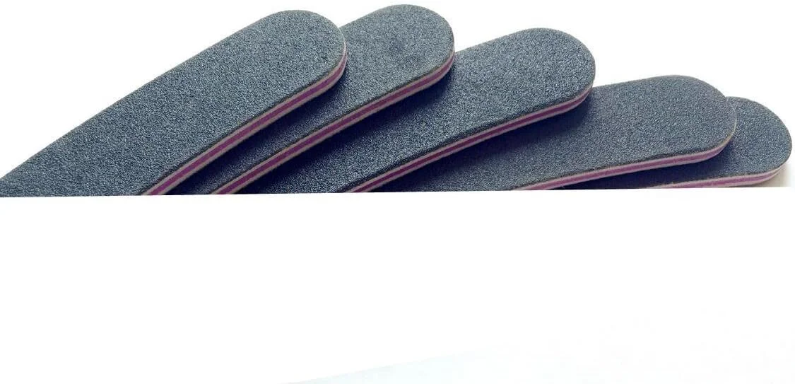 تاپ ول 10 عدد سوهان ناخن منحنی حرفه ای قابل شستشو، ابزار مانیکور و پدیکور با انتهای گرد، سمباده دو طرفه 100/180 گریت، سوهان پولیش و سمباده برای مراقبت از ناخن