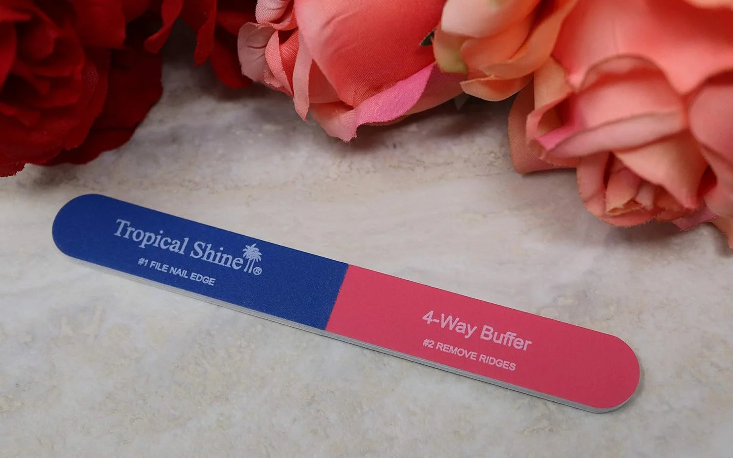 بافر ناخن چهار طرفه تروپیکال شاین. درخشش براق برای ناخن. 5.5 اینچ.