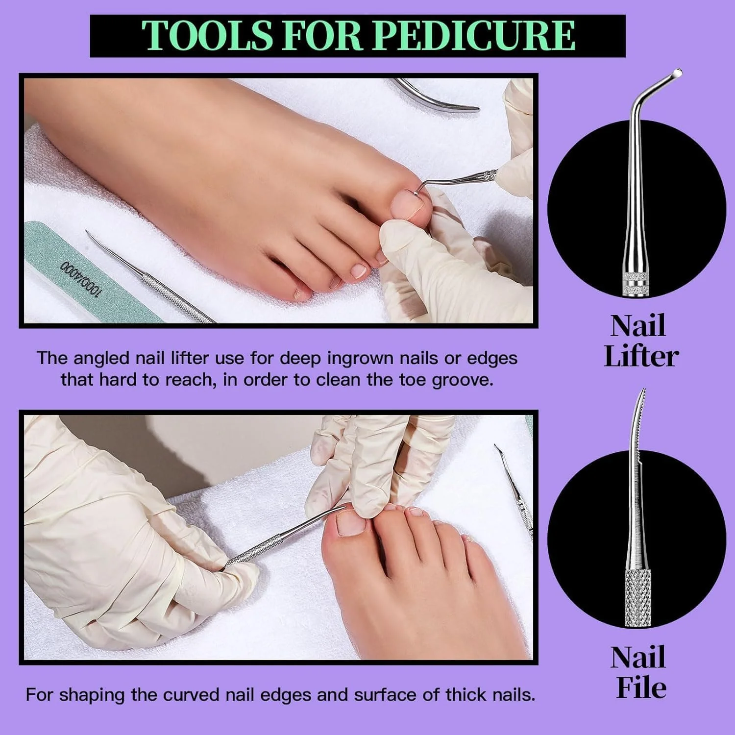 ست ابزار مانیکور و پدیکور YelaJoy، ست مانیکور، سوهان ناخن 100/180، بافر ناخن، نیپر کوتیکول ناخن، پوشر کوتیکول، لایه بردار کوتیکول، ابزار ناخن پا فرورفته، سوهان ناخن پا، بنفش ست ابزار مانیکور و پدیکور YelaJoy، ست مانیکور، سوهان ناخن 100/180، بافر ناخن، نیپر کوتیکول ناخن، پوشر کوتیکول، لایه بردار کوتیکول، ابزار ناخن پا فرورفته، سوهان ناخن پا، بنفش