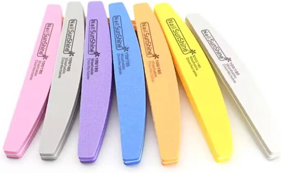 سوهان ناخن WANGCL بسته 10 عددی، بافر ناخن دو طرفه با درجه زبری 100/180 مناسب برای مانیکور، پدیکور و طراحی ناخن - رنگ های تصادفی سوهان ناخن WANGCL بسته 10 عددی، بافر ناخن دو طرفه با درجه زبری 100/180 مناسب برای مانیکور، پدیکور و طراحی ناخن - رنگ های تصادفی