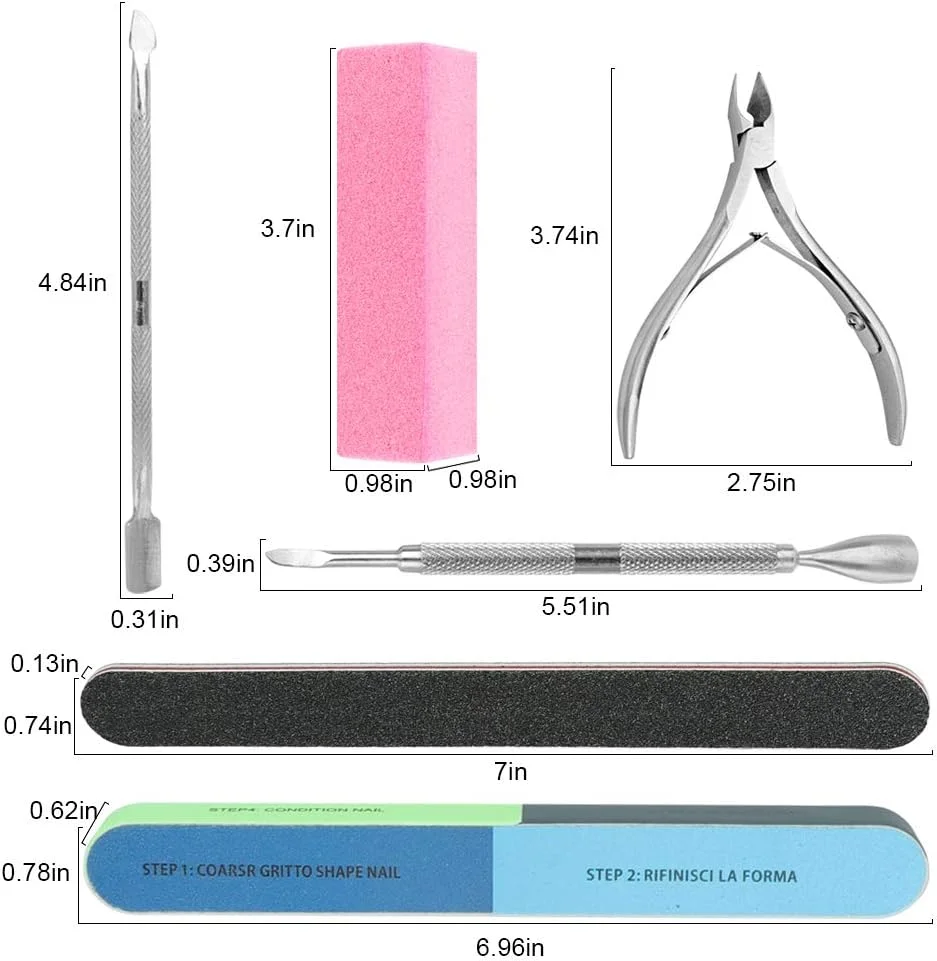 ست سوهان ناخن WOVTE، 11 تکه شامل سوهان ناخن، بلاک بافر 7 طرفه، بلاک بافر اسفنجی پولیش شده، به همراه نیپر و پوشر کوتیکول برای از بین بردن پوست مرده و ابزارهای مانیکور ناخن ست سوهان ناخن WOVTE، 11 تکه شامل سوهان ناخن، بلاک بافر 7 طرفه، بلاک بافر اسفنجی پولیش شده، به همراه نیپر و پوشر کوتیکول برای از بین بردن پوست مرده و ابزارهای مانیکور ناخن