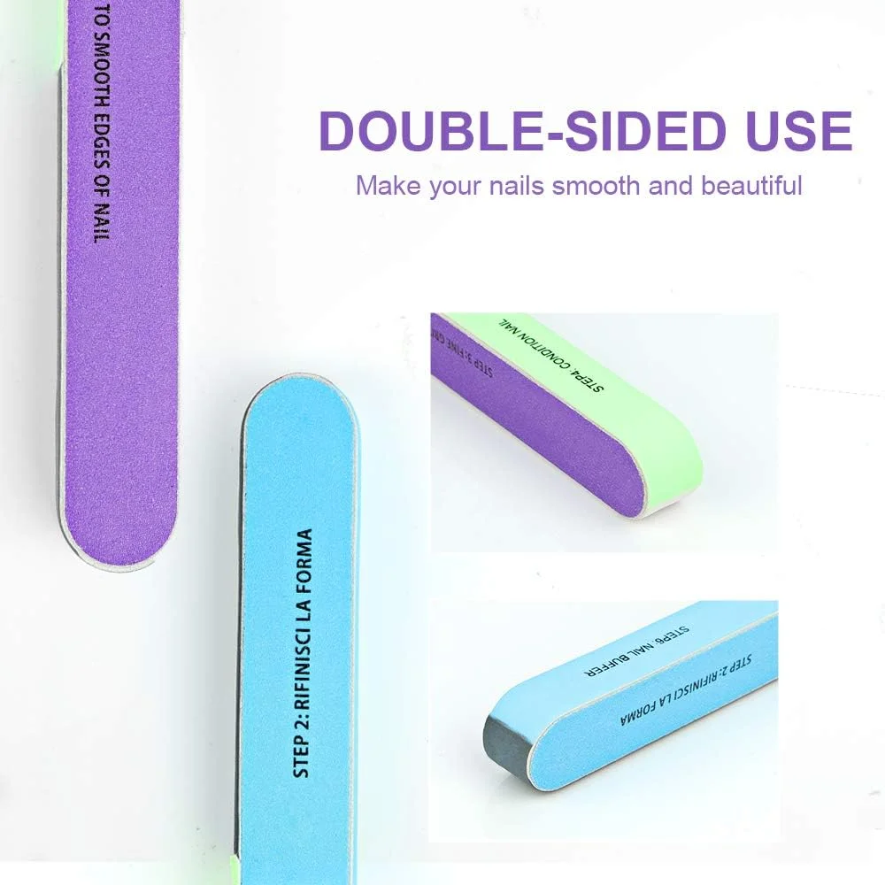 ست سوهان ناخن WOVTE، 11 تکه شامل سوهان ناخن، بلاک بافر 7 طرفه، بلاک بافر اسفنجی پولیش شده، به همراه نیپر و پوشر کوتیکول برای از بین بردن پوست مرده و ابزارهای مانیکور ناخن ست سوهان ناخن WOVTE، 11 تکه شامل سوهان ناخن، بلاک بافر 7 طرفه، بلاک بافر اسفنجی پولیش شده، به همراه نیپر و پوشر کوتیکول برای از بین بردن پوست مرده و ابزارهای مانیکور ناخن