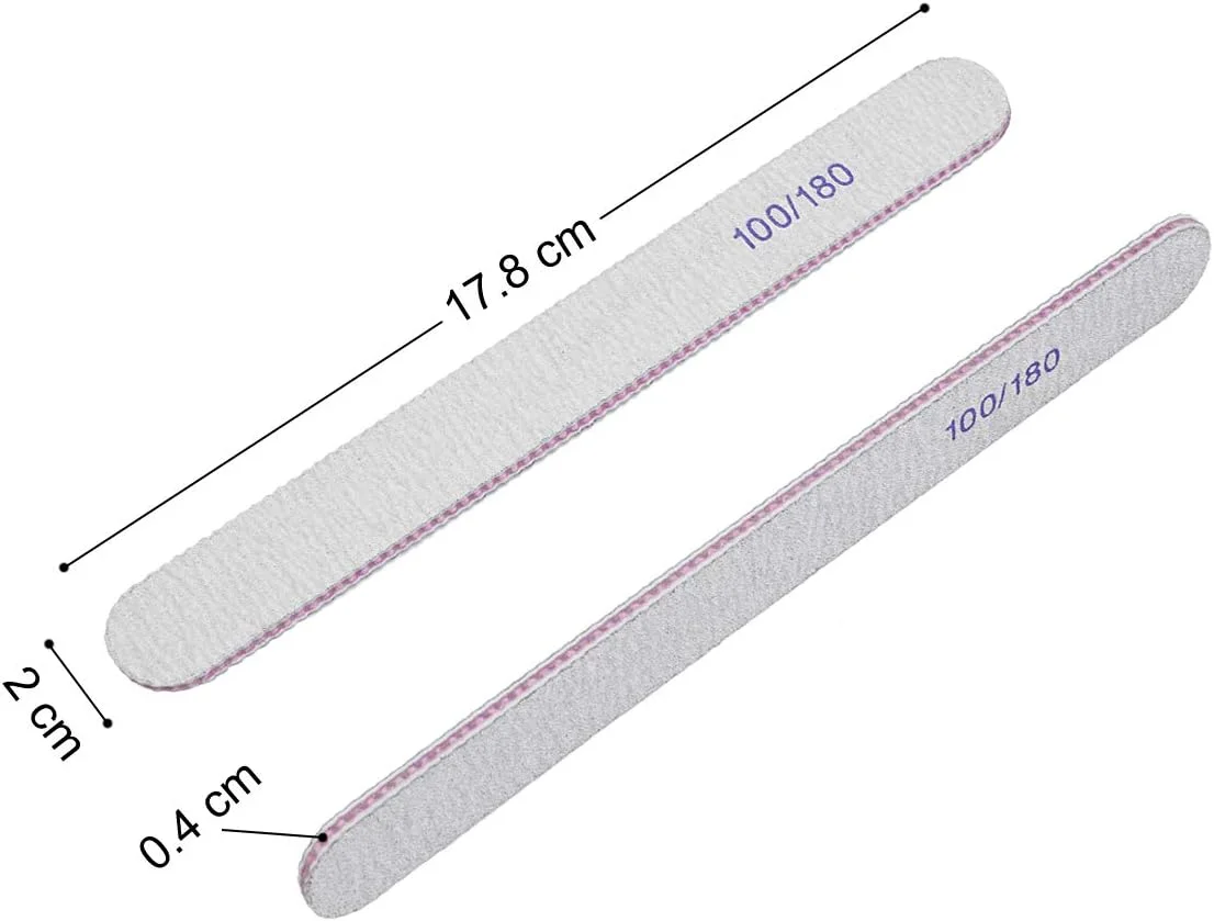 سوهان ناخن URAQT، بسته 15 عددی سوهان ناخن، دو طرفه 100/180، تخته های بافر یکبار مصرف، سوهان ناخن، ناخن های طبیعی و ناخن های ژلی، مقاوم در برابر سایش، قابل شستشو (مشکی)