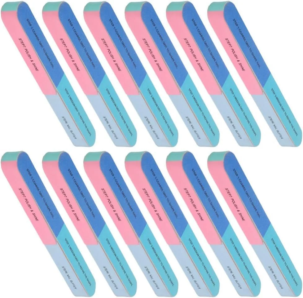 مجموعه 12 عددی ابزار طراحی ناخن Oasisgalore - سوهان ناخن، بافر، براق کننده، تخته پولیش - آبی، زبری متوسط مجموعه 12 عددی ابزار طراحی ناخن Oasisgalore - سوهان ناخن، بافر، براق کننده، تخته پولیش - آبی، زبری متوسط