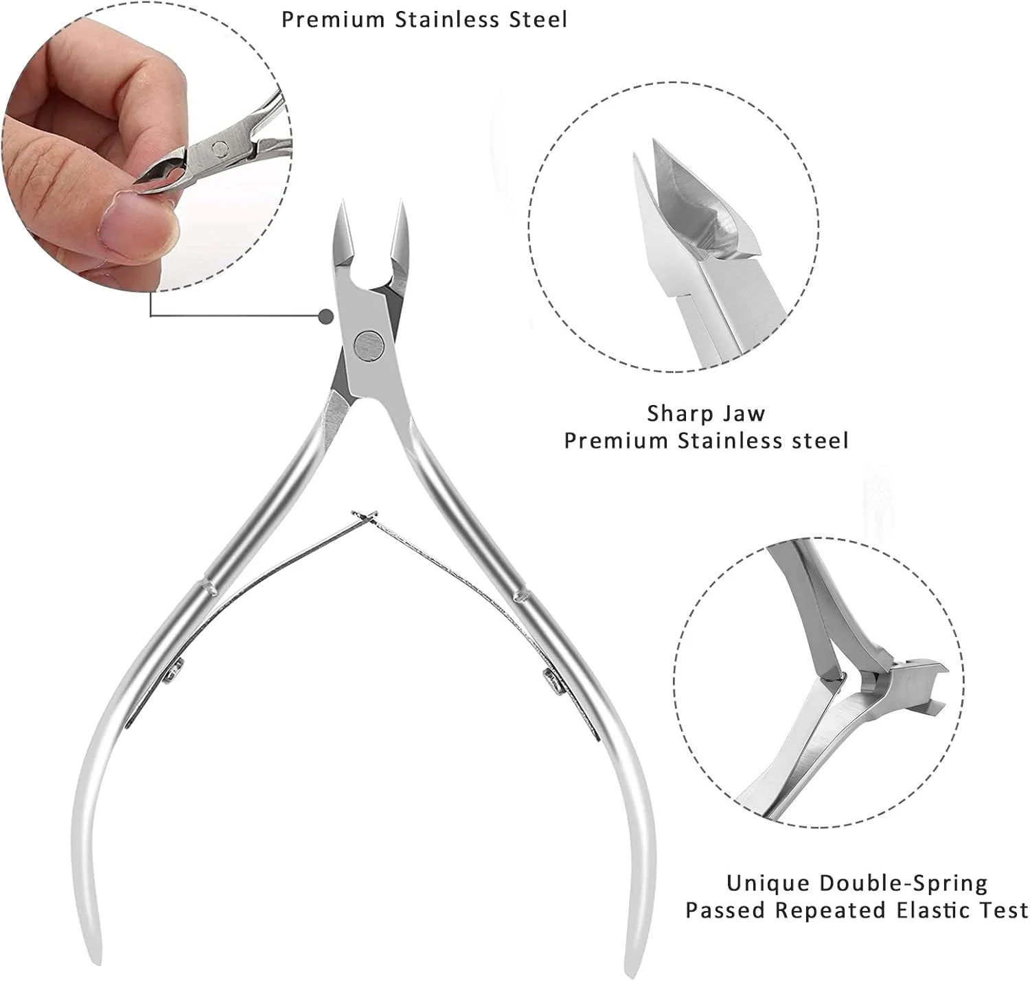 سوهان ناخن Nextuyere، 6 عدد سوهان ناخن حرفه ای و بافر دو طرفه، نیپر کوتیکول و ست ابزار مانیکور پوشر کوتیکول برای ناخن های ژلی، ناخن های دست و پا (8 اینچ)