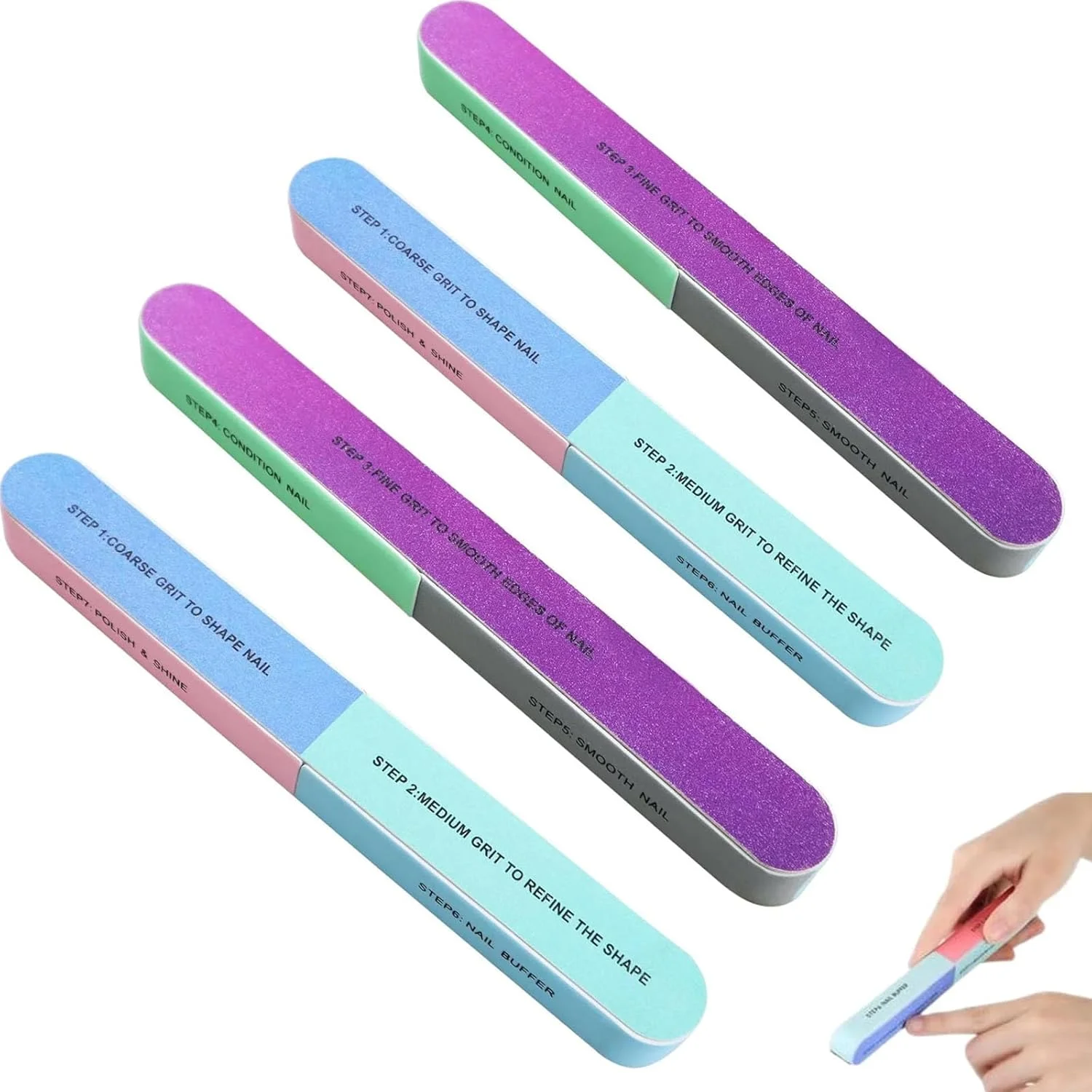 بافر ناخن، 4 عدد بلوک بافر ناخن، سوهان ناخن حرفه ای، برای از بین بردن ناخن های ژلی آکریلیک بلوک مانیکور، استفاده در سالن خانگی زنان، مستقیم، پولیش سنباده زنی پدیکور. بافر ناخن، 4 عدد بلوک بافر ناخن، سوهان ناخن حرفه ای، برای از بین بردن ناخن های ژلی آکریلیک بلوک مانیکور، استفاده در سالن خانگی زنان، مستقیم، پولیش سنباده زنی پدیکور.