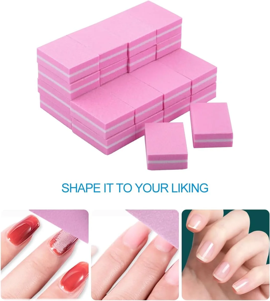 بافر ناخن، مینی بافر بلاک سوهان ناخن، بافر بلاک ناخن دانه بندی 100/180، 50 عدد بافر ناخن، مینی بافر بلاک سوهان ناخن، بافر بلاک ناخن دانه بندی 100/180، 50 عدد