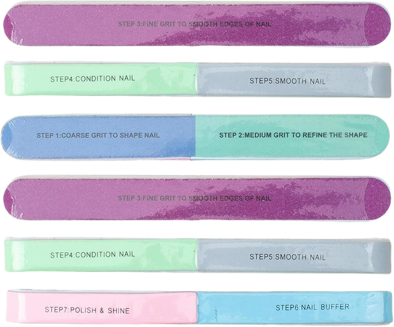 سوهان ناخن و بافر ناخن آرایشی، 7 طرفه (6 عددی) سوهان ناخن و بافر ناخن آرایشی، 7 طرفه (6 عددی)