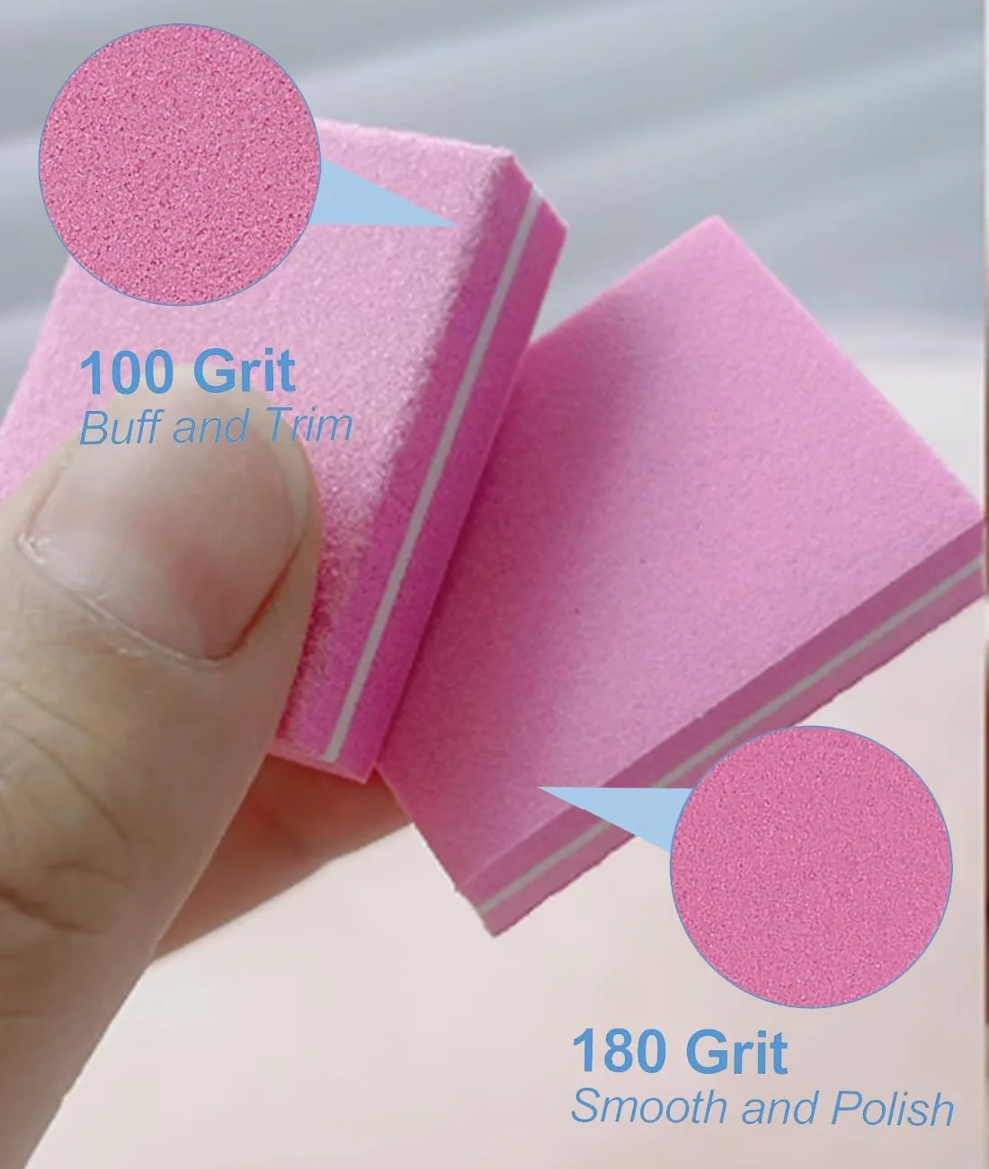 بافر ناخن، مینی بافر بلاک سوهان ناخن، بافر بلاک ناخن دانه بندی 100/180، 50 عدد بافر ناخن، مینی بافر بلاک سوهان ناخن، بافر بلاک ناخن دانه بندی 100/180، 50 عدد