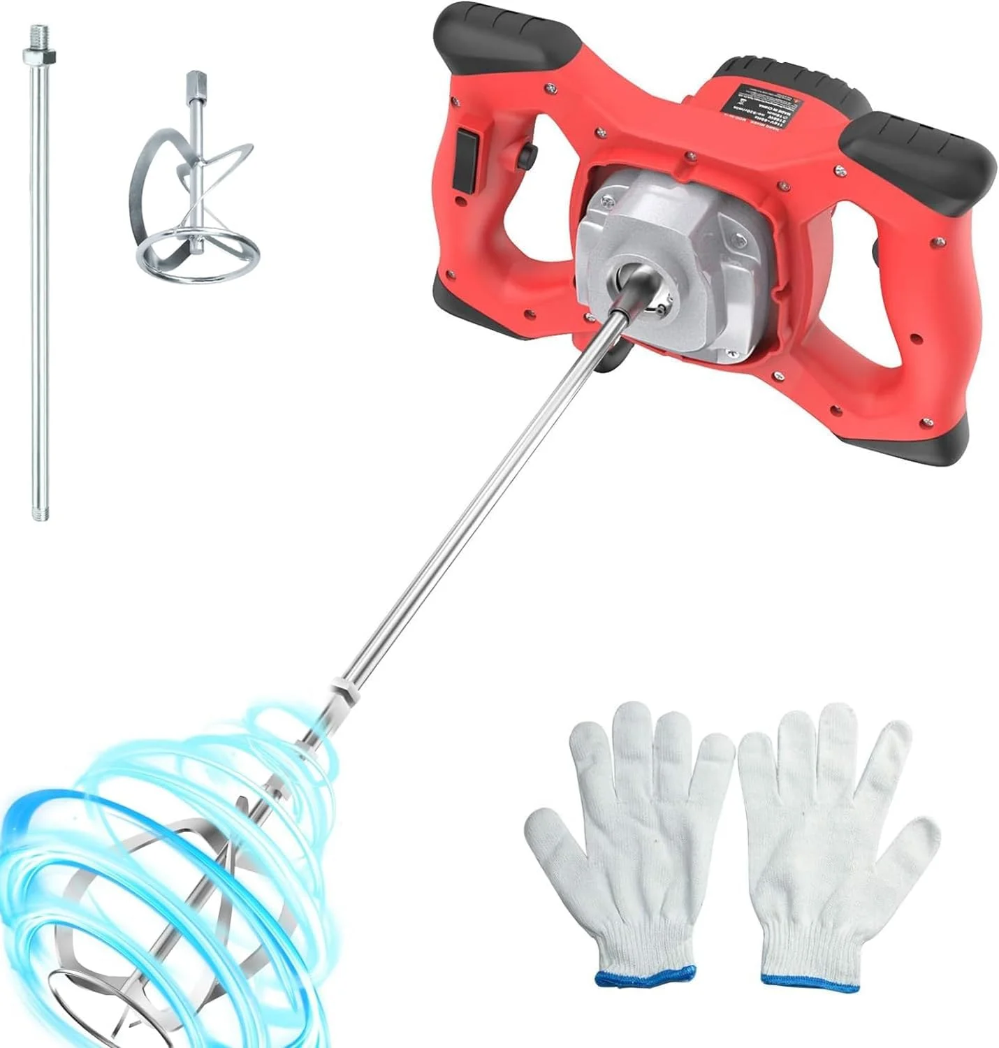 میکسر سیمان برقی نووالایف 2، میکسر دستی، میکسر سیمان بتن قابل حمل، میکسر دستی 6 سرعته برای ملات رنگ گل و لای گچ، میکسر دریل