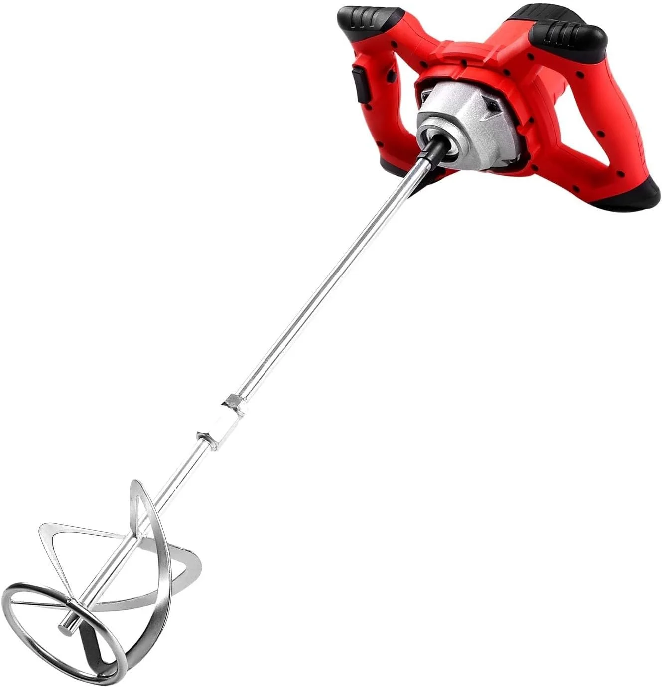 میکسر برقی دستی بتن و سیمان 2100 وات، میکسر همزن سنگین با 6 سطح تنظیم سرعت، میکسر دستی بتن نوع S برای ملات، رنگ، گل و لای