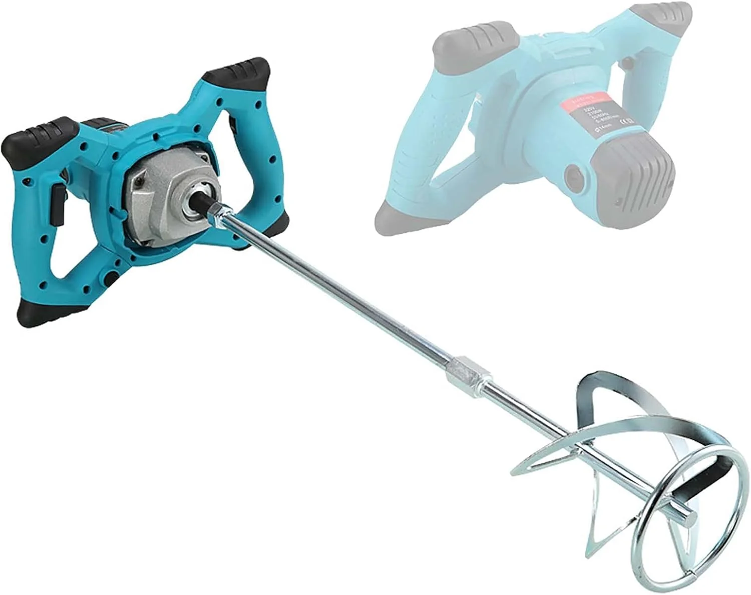 میکسر سیمان gxyglsgysgjs، میکسر برقی ملات 2100 وات با 6 سرعت متغیر برای مخلوط کردن خوراک، گچ، رنگ، سیمان، ملات