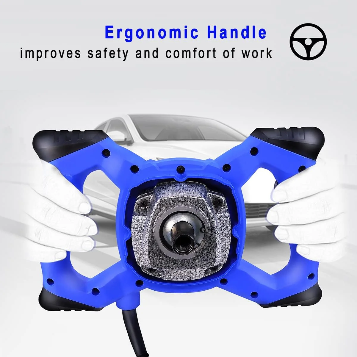 میکسر برقی پارویی با 6 سرعت قابل تنظیم، 1600 وات، میکسر بتن دستی قابل حمل، میکسر گچ، میکسر سیمان 220 ولت، ابزار همزن - استفاده آسان