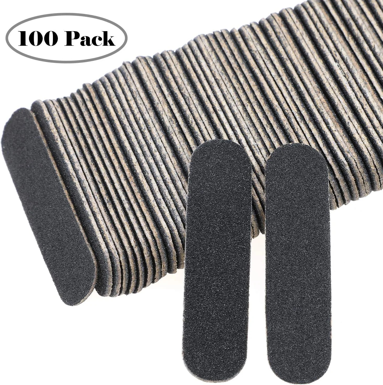 مجموعه 100 عددی سوهان ناخن کوچک MWOOT، سوهان سمباده ای دو طرفه یکبار مصرف با درجه زبری 180/240، ابزار مانیکور برای ناخن های طبیعی، اکریلیک و مصنوعی، مناسب برای استفاده در منزل و سالن (مشکی) مجموعه 100 عددی سوهان ناخن کوچک MWOOT، سوهان سمباده ای دو طرفه یکبار مصرف با درجه زبری 180/240، ابزار مانیکور برای ناخن های طبیعی، اکریلیک و مصنوعی، مناسب برای استفاده در منزل و سالن (مشکی)