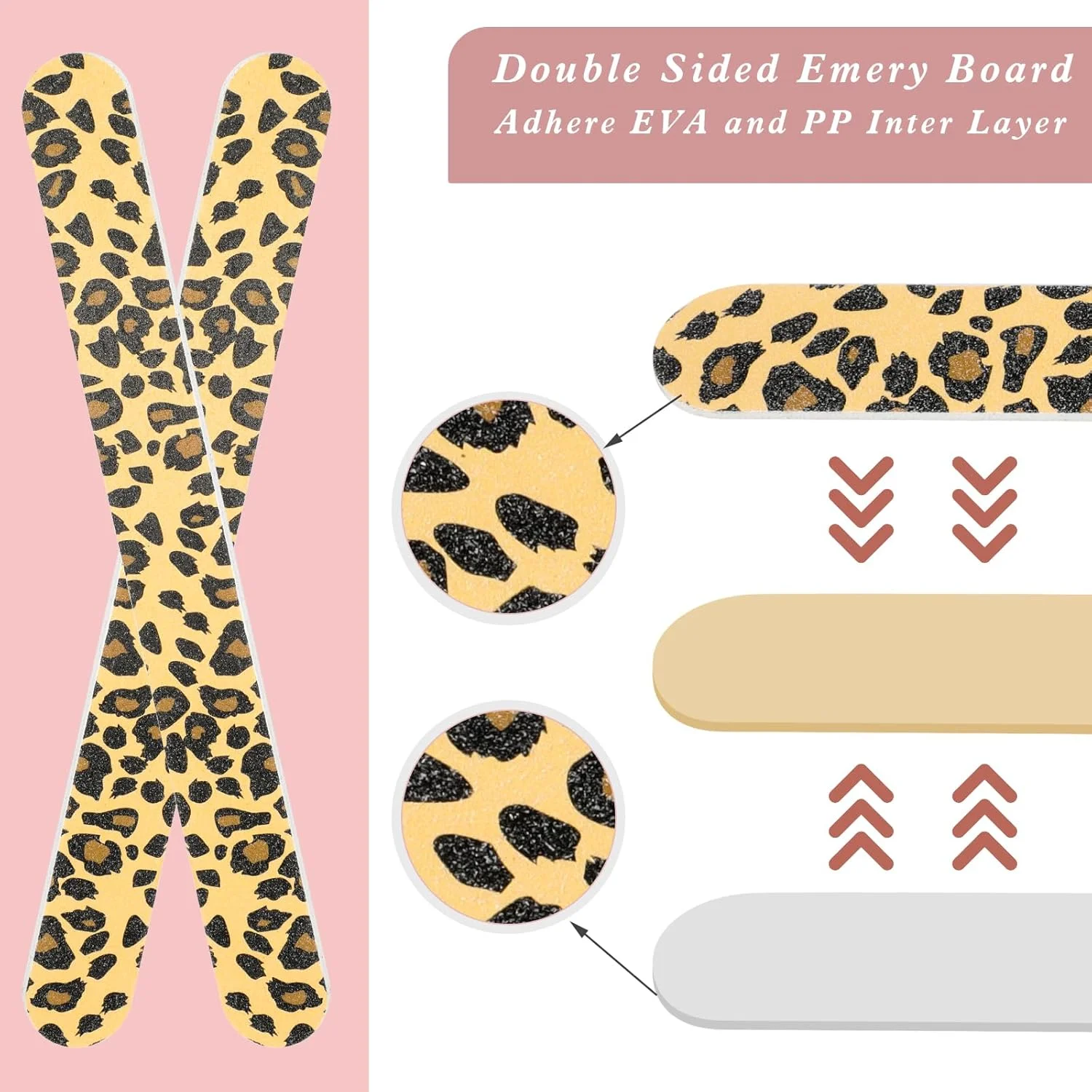 مجموعه 50 عددی سوهان ناخن MWOOT، طراحی ناخن، سوهان ناخن دو طرفه، تخته سنباده بافر حرفه ای مانیکور، طرح پلنگی مجموعه 50 عددی سوهان ناخن MWOOT، طراحی ناخن، سوهان ناخن دو طرفه، تخته سنباده بافر حرفه ای مانیکور، طرح پلنگی