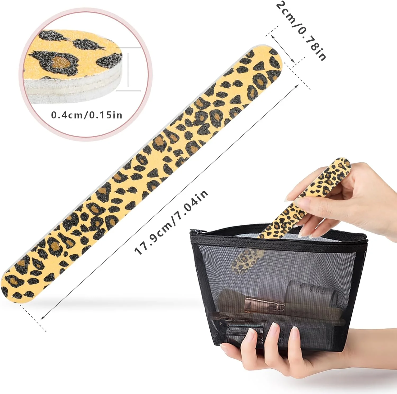 مجموعه 50 عددی سوهان ناخن MWOOT، طراحی ناخن، سوهان ناخن دو طرفه، تخته سنباده بافر حرفه ای مانیکور، طرح پلنگی مجموعه 50 عددی سوهان ناخن MWOOT، طراحی ناخن، سوهان ناخن دو طرفه، تخته سنباده بافر حرفه ای مانیکور، طرح پلنگی