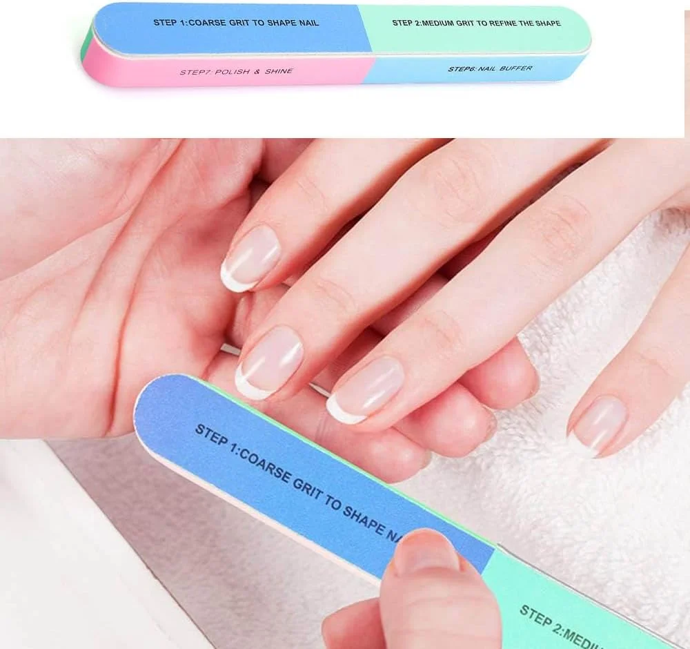 سوهان ناخن و بافر بلاک ابزار مراقبت از ناخن، همه کاره برای شکل دادن و پولیش، استفاده آسان بسته 2 عددی سوهان ناخن و بافر بلاک ابزار مراقبت از ناخن، همه کاره برای شکل دادن و پولیش، استفاده آسان بسته 2 عددی