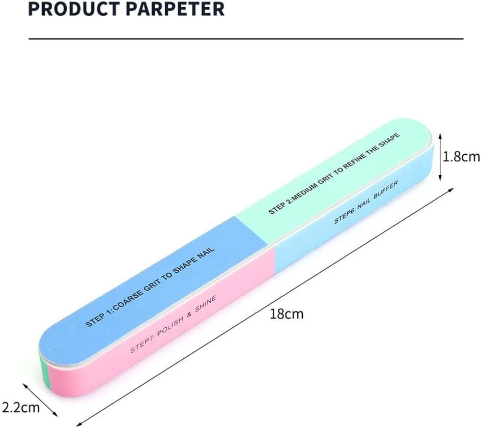 سوهان ناخن و بافر بلاک ابزار مراقبت از ناخن، همه کاره برای شکل دادن و پولیش، استفاده آسان بسته 2 عددی سوهان ناخن و بافر بلاک ابزار مراقبت از ناخن، همه کاره برای شکل دادن و پولیش، استفاده آسان بسته 2 عددی
