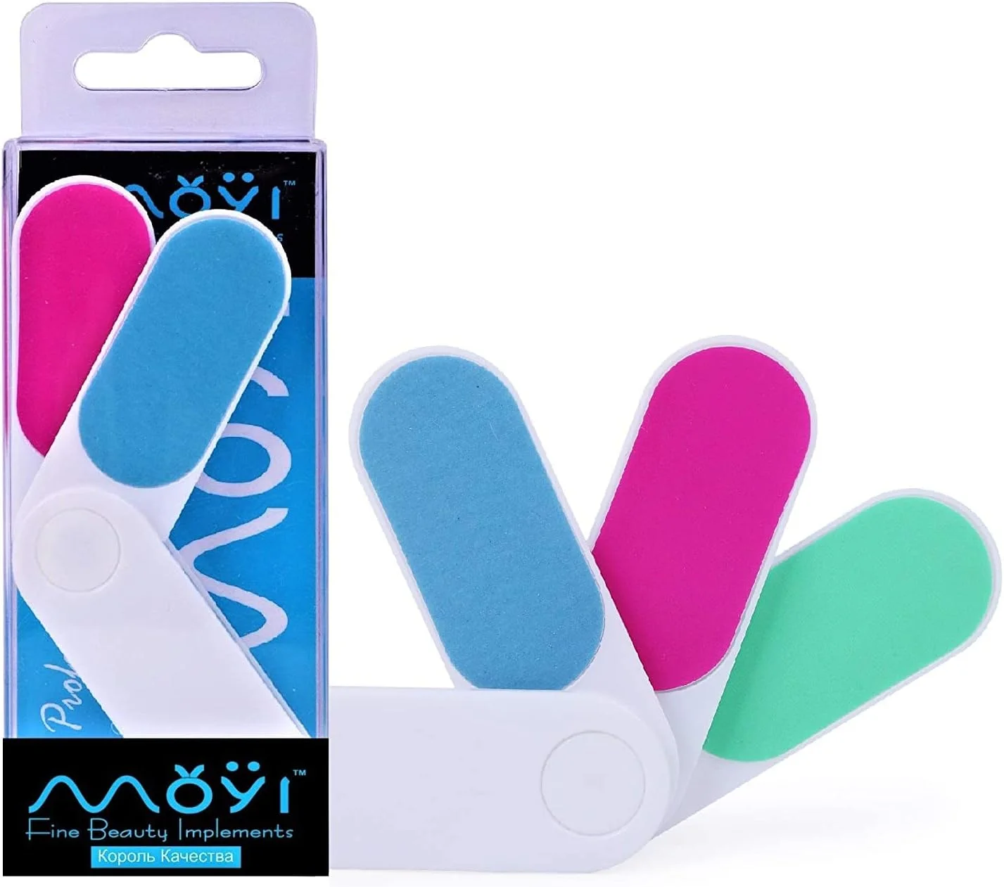 مجموعه سوهان و بافر ناخن حرفه ای 4 طرفه MOYI، ست مینی مانیکور و پدیکور (4 در 1) مجموعه سوهان و بافر ناخن حرفه ای 4 طرفه MOYI، ست مینی مانیکور و پدیکور (4 در 1)